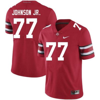 NCAA Ohio State Buckeyes Men's #77 Paris Johnson Jr. Scarlet Nike Football College Jersey JVA0445OX